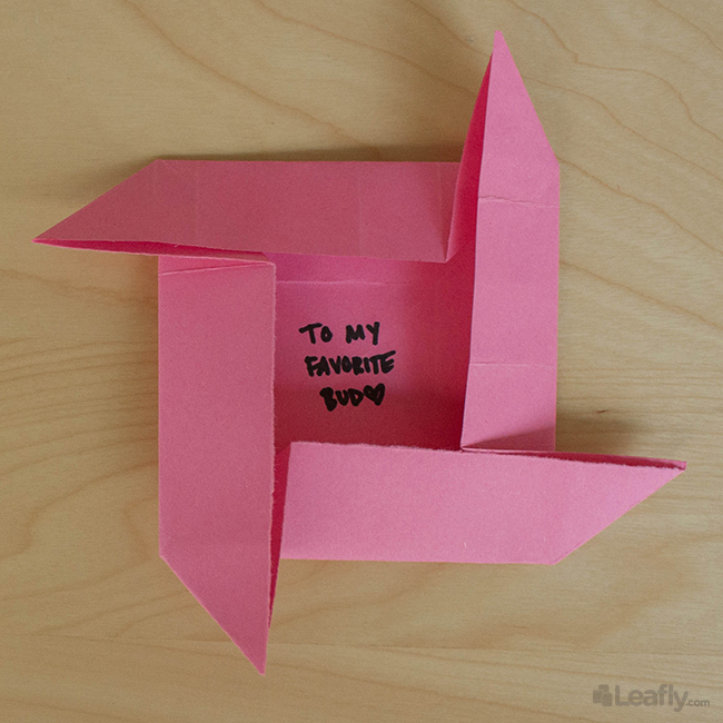 how to make an origami rose step 9